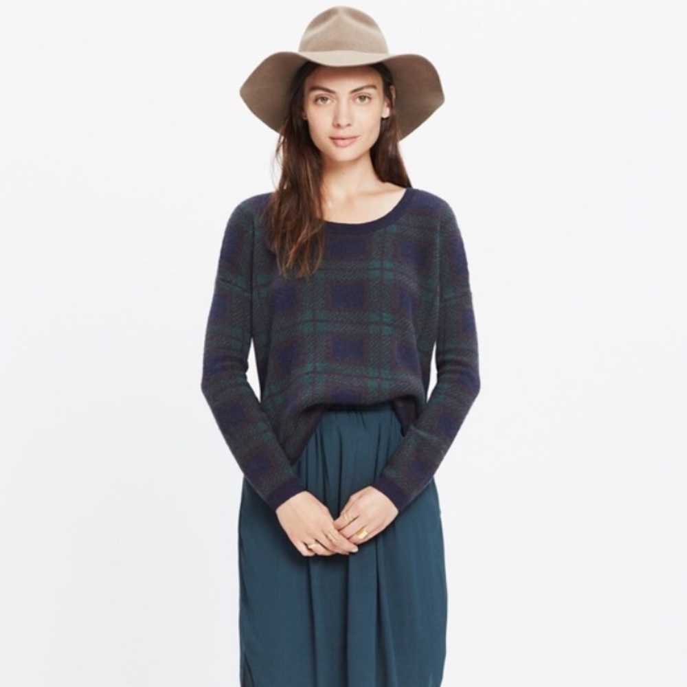 Madewell Plaid Pullover Sweater