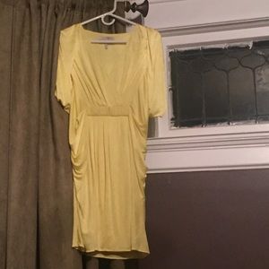 Yellow bcbg runway dress