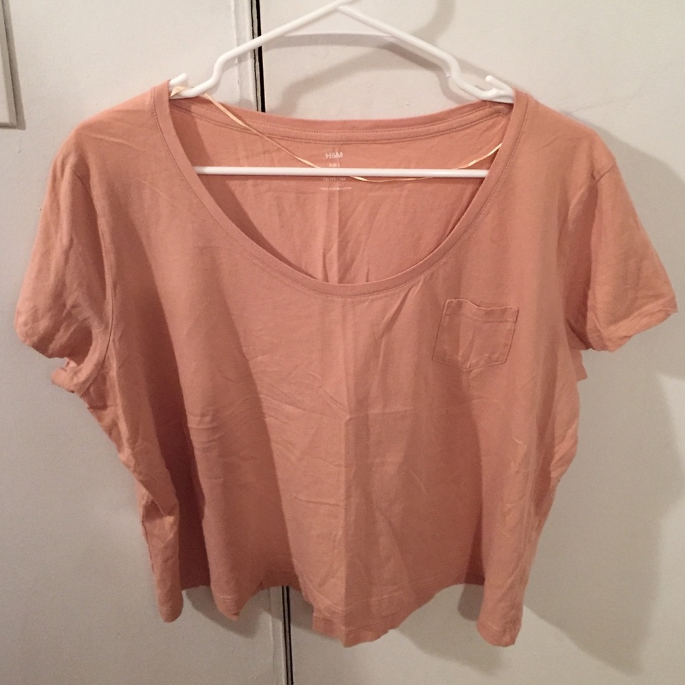 H&M Nude Cotton Crop Top