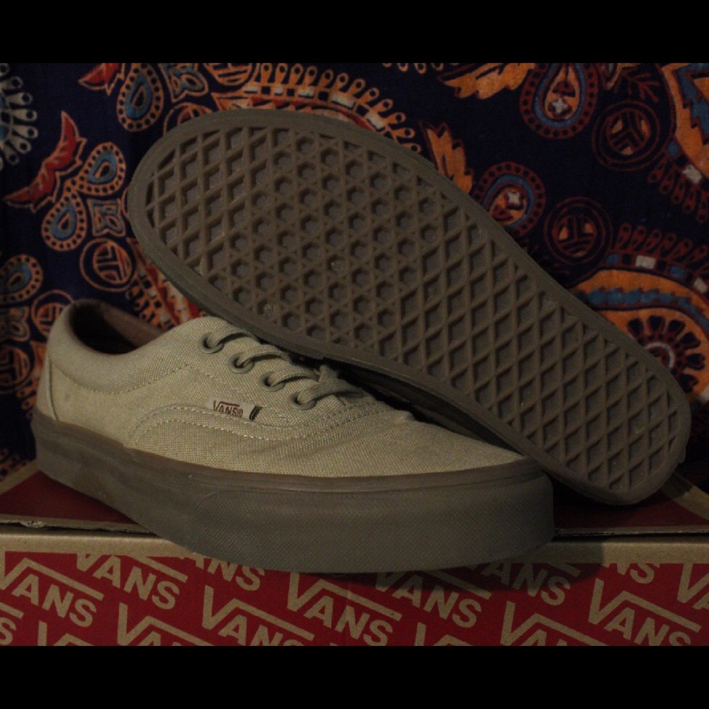 Tan and brown Vans