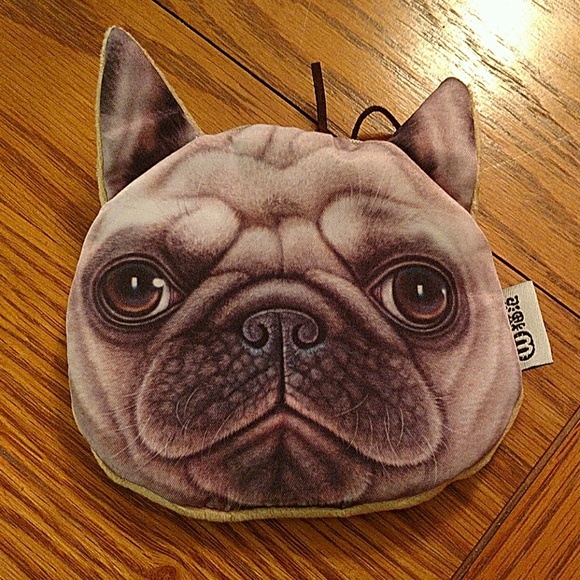 Handbags - SOLD***3D dog face zipper coin purse