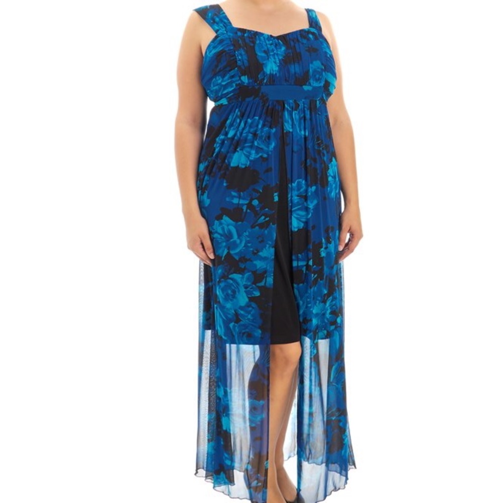 Apron Front Empire Waist Gown