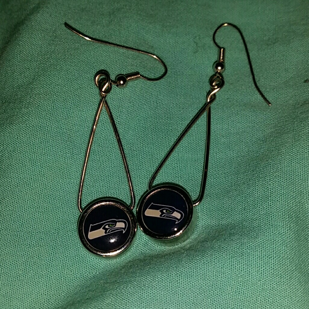 Seahawks earrings