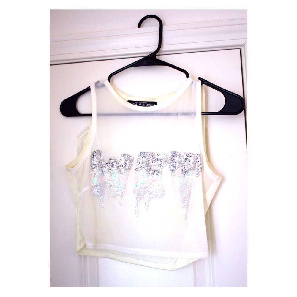 Dollskill "Wet" Mesh Crop Top