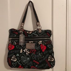 Coach poppy tote