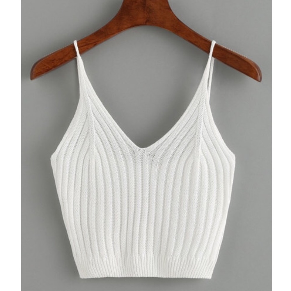 Rubbed knit cami top