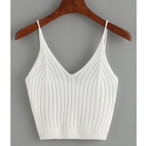 Rubbed knit cami top