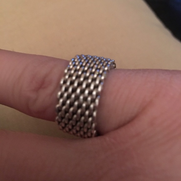 Tiffany eternity necklace and mesh ring together - Picture 3 of 5