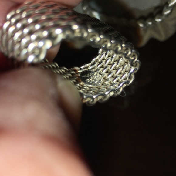 Tiffany eternity necklace and mesh ring together - Picture 5 of 5