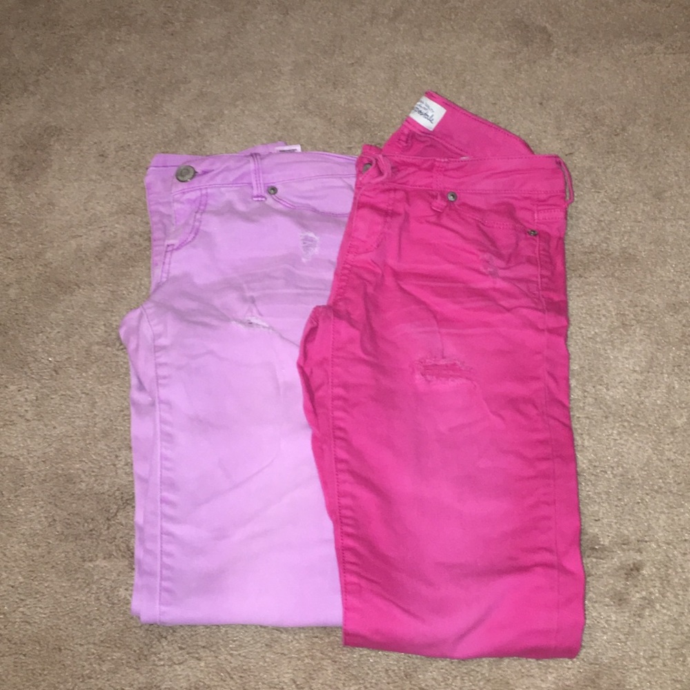 2 pairs of Beautiful pink jeans !