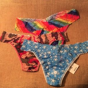 (3) Hanky Panky Original Rise Thongs