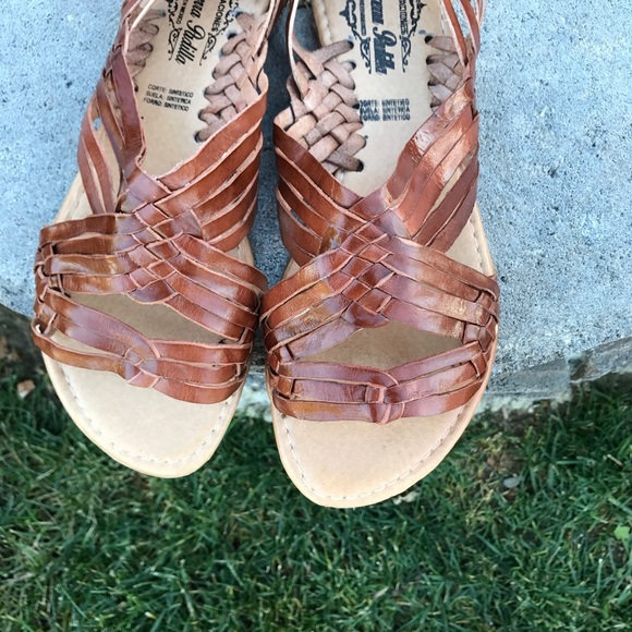 Genuine Handmade Huaraches Flat Sandals Leather - Picture 3 of 4