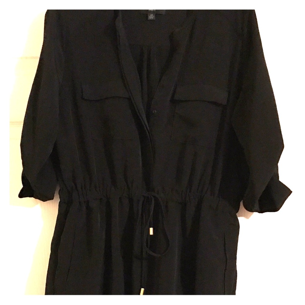Black shirt dress