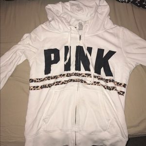 Pink Victoria secret cheetah hoodie