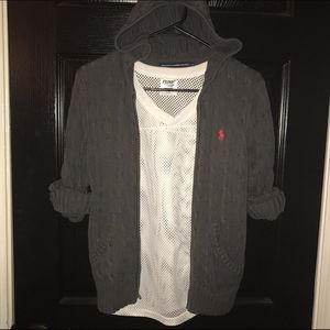 Polo knit hoodie