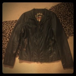 Big chill vintage leather like jacket