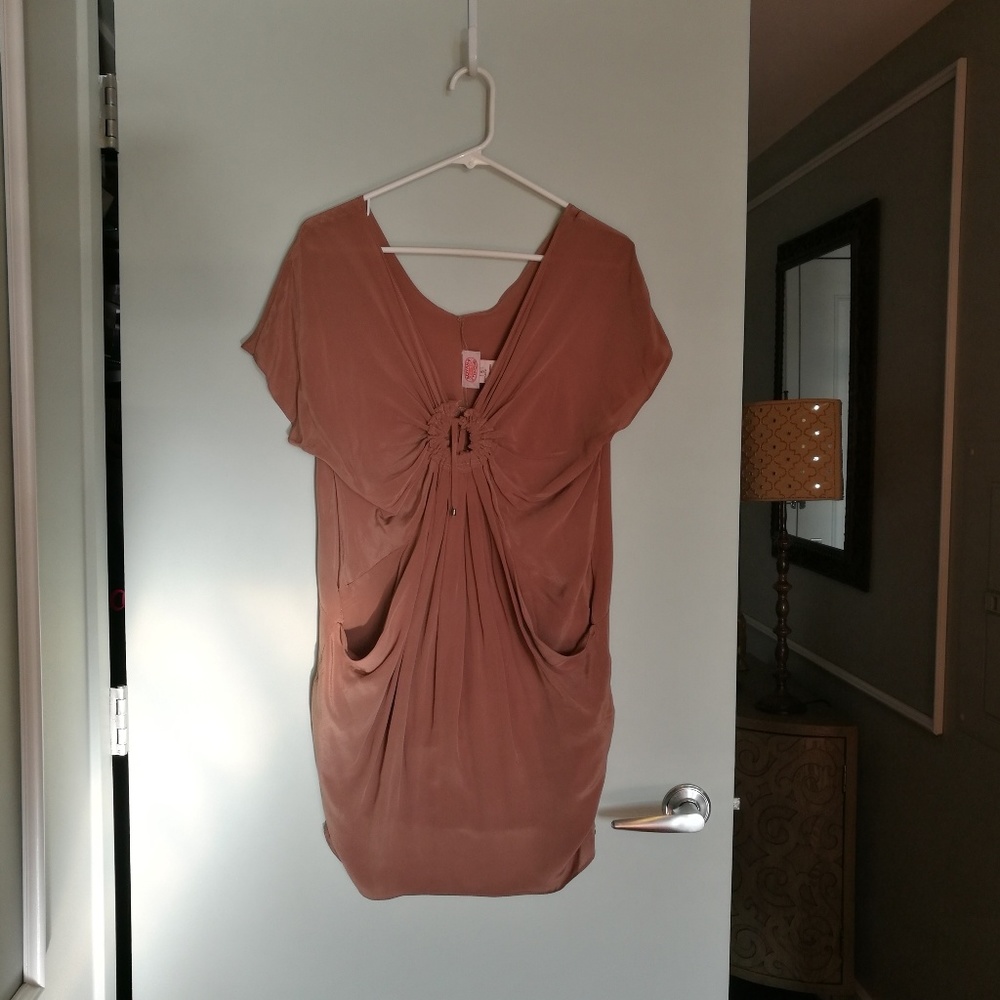100% Silk. Dusty Rose Dress