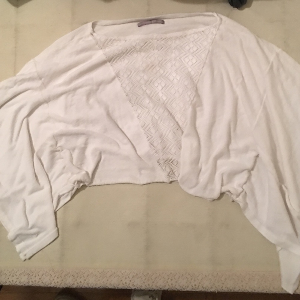 Rubbish brand white crop dolman top