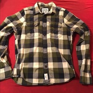 Ruehl Men's Button Up Plaid Shirt