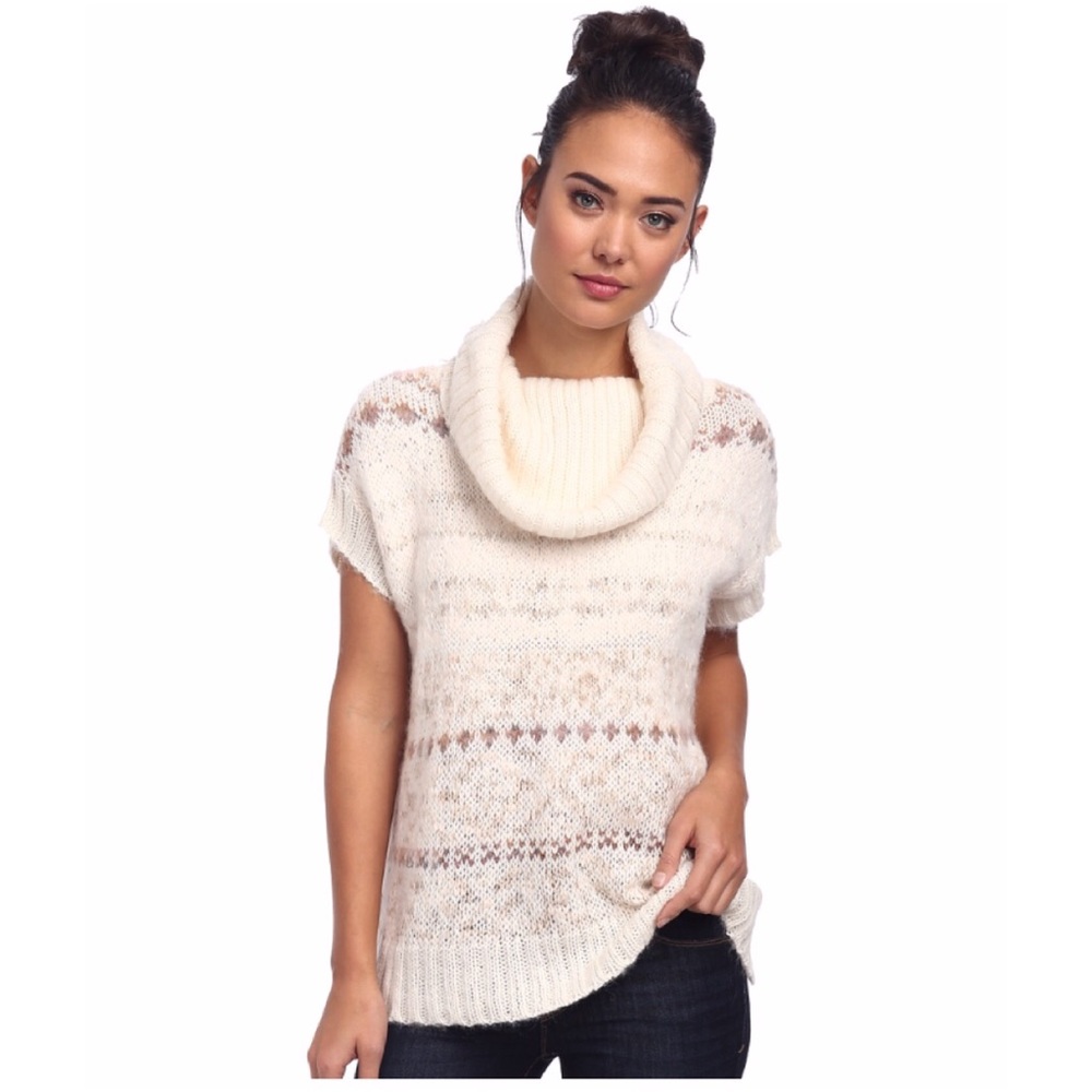 FREE PEOPLE Snow Bunny Turtle Neck Sweater Vest