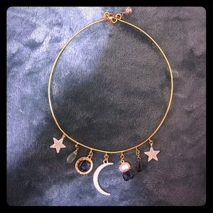 anthropologie moon & stars choker