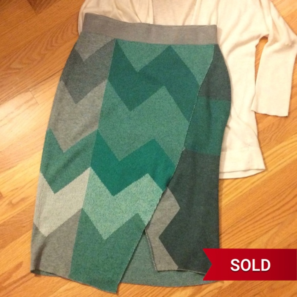 *SOLD!* Chevron Sweater Skirt by Moth