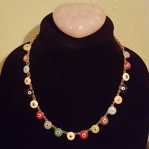 Signed Joan Rivers Evil Eye Necklace