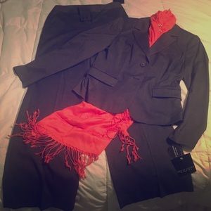 Apostrophe charcoal pantsuit