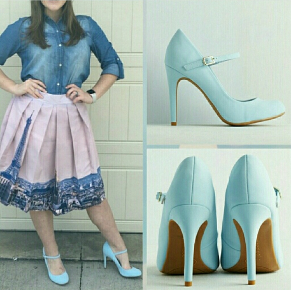 Mod Cloth baby blue shoes New