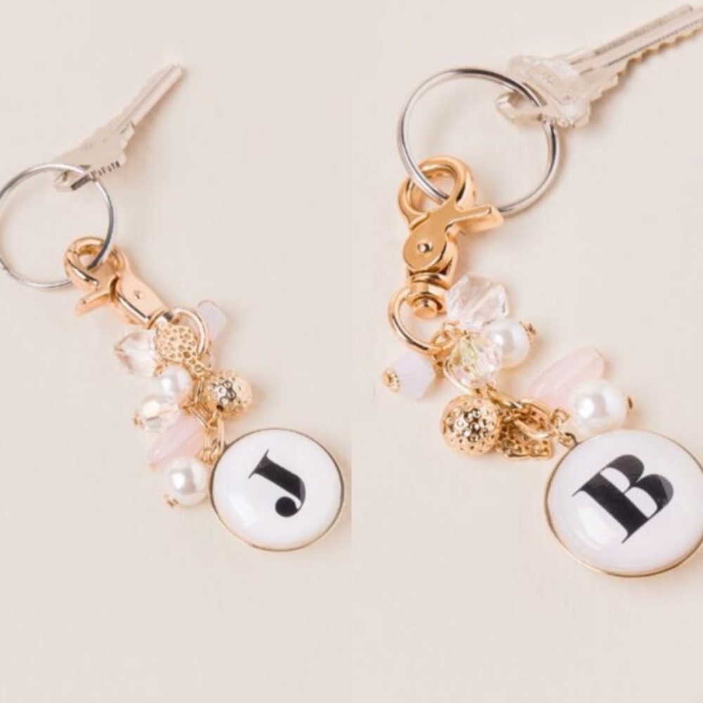 J Bubble Initial Keychain - Picture 2 of 2