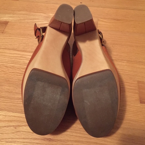 NWOT Coach leather and wood peep toe pumps - Picture 4 of 4