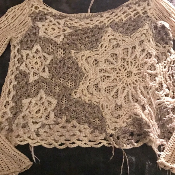 SOLD!! Free People Distressed Knit Sweater - Picture 2 of 4