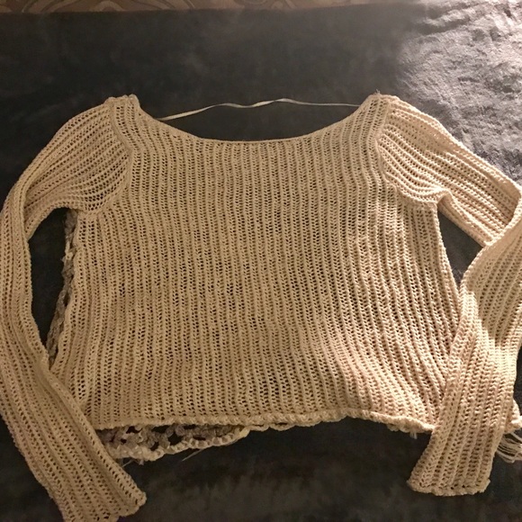 SOLD!! Free People Distressed Knit Sweater - Picture 4 of 4