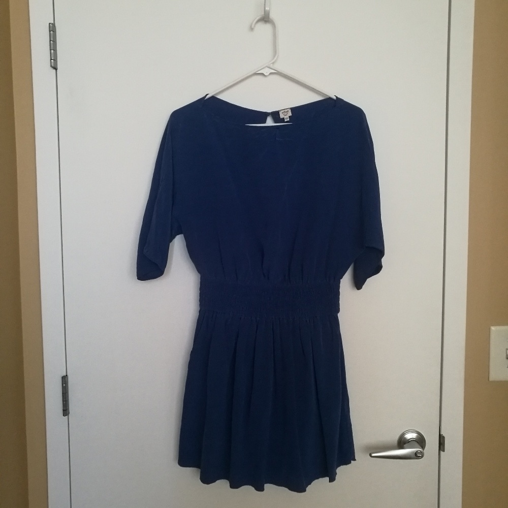 Royal Blue Silk Dress from Aritzia