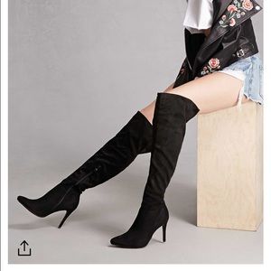 Forever 21 black over the knee boots