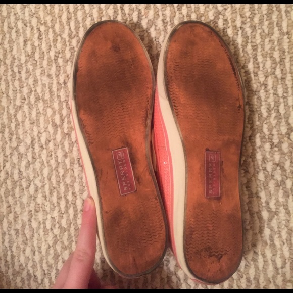 Coral Pink Sequin Sperry Topsider's - Picture 3 of 4