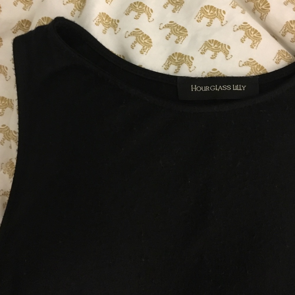 Black cotton shift dress