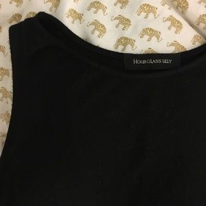 Black cotton shift dress