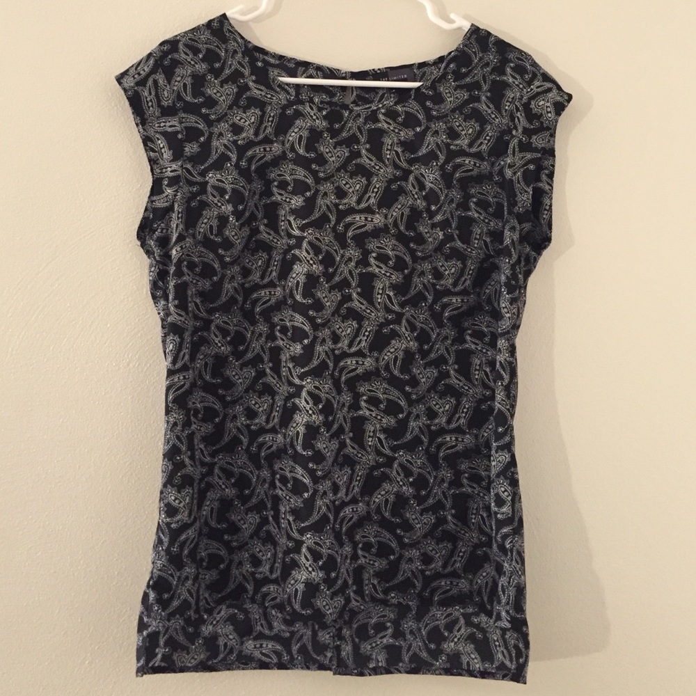 The Limited high low Paisley blouse, M