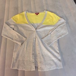 Gray and yellow Cardigan from Target EUC small