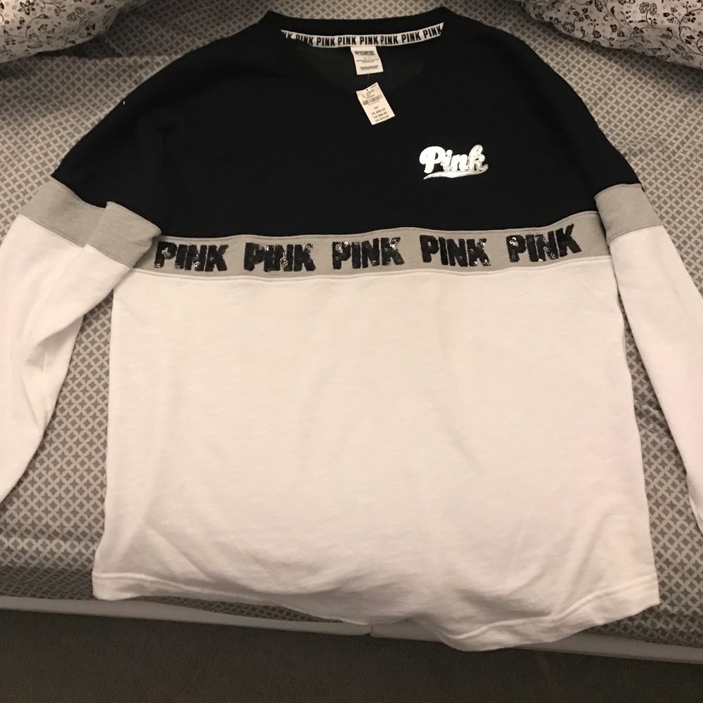 NWT PINK VICTORIA SECRET SEQUIN SHIRT!