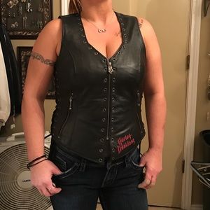 Harley Davidson original genuine leather vest