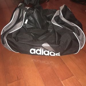 Adidas gym bag black and gray