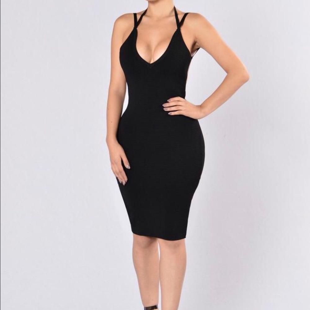 Black bandage dress