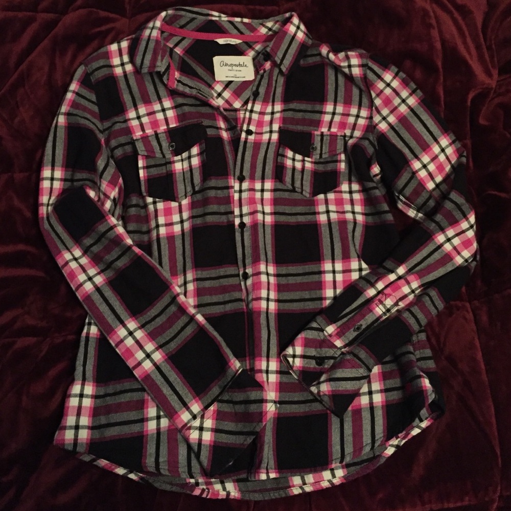 Plaid Aeropostale button up