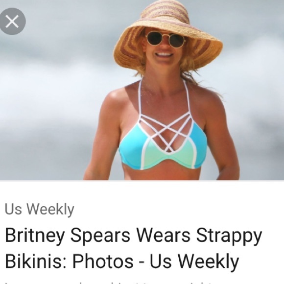 PINK Strappy Front T-back bikini swim Top - Picture 4 of 7