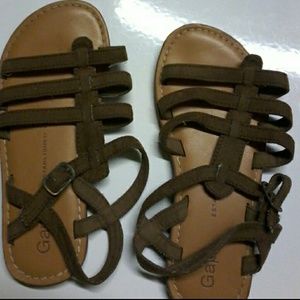 Brown suede sandals