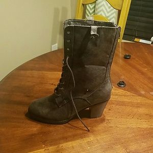 Mid calf, heeled boots - never worn