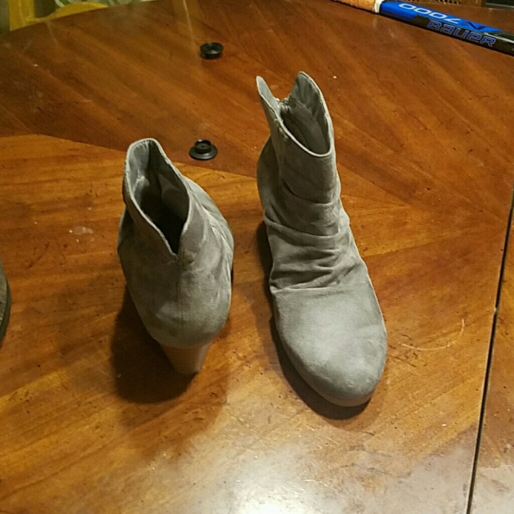 Gray booties