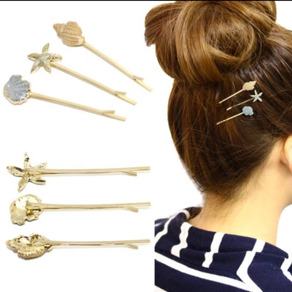 🐚HP!!🐚 Multicolor Shell Hair Pins - Picture 4 of 5